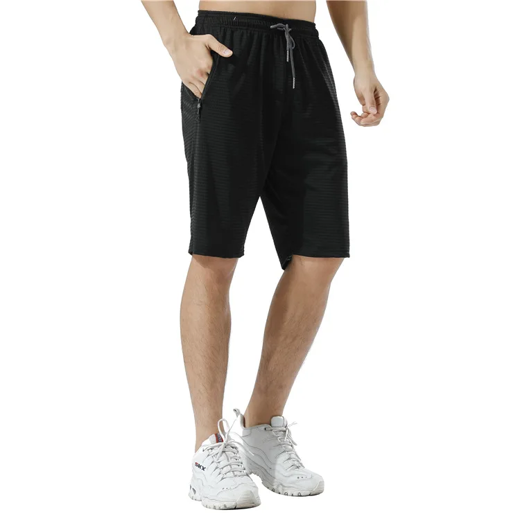 

Mens Sports shorts Drawstring Running Gym Athletic Quick dry Short with Zipper Pockets, Black/customized color