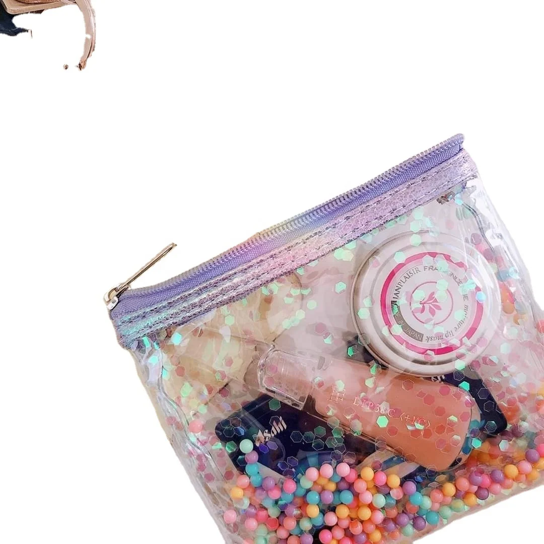 Colorful Glitter Pvc Confetti Makeup Bag With Zipper Buy Confetti Makeup Bag,Confetti Pvc