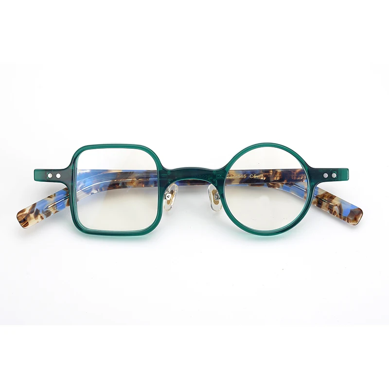 

Green Color Prescription Glasses Optical Acetate Asymmetric Eye Glasses Frame For Man
