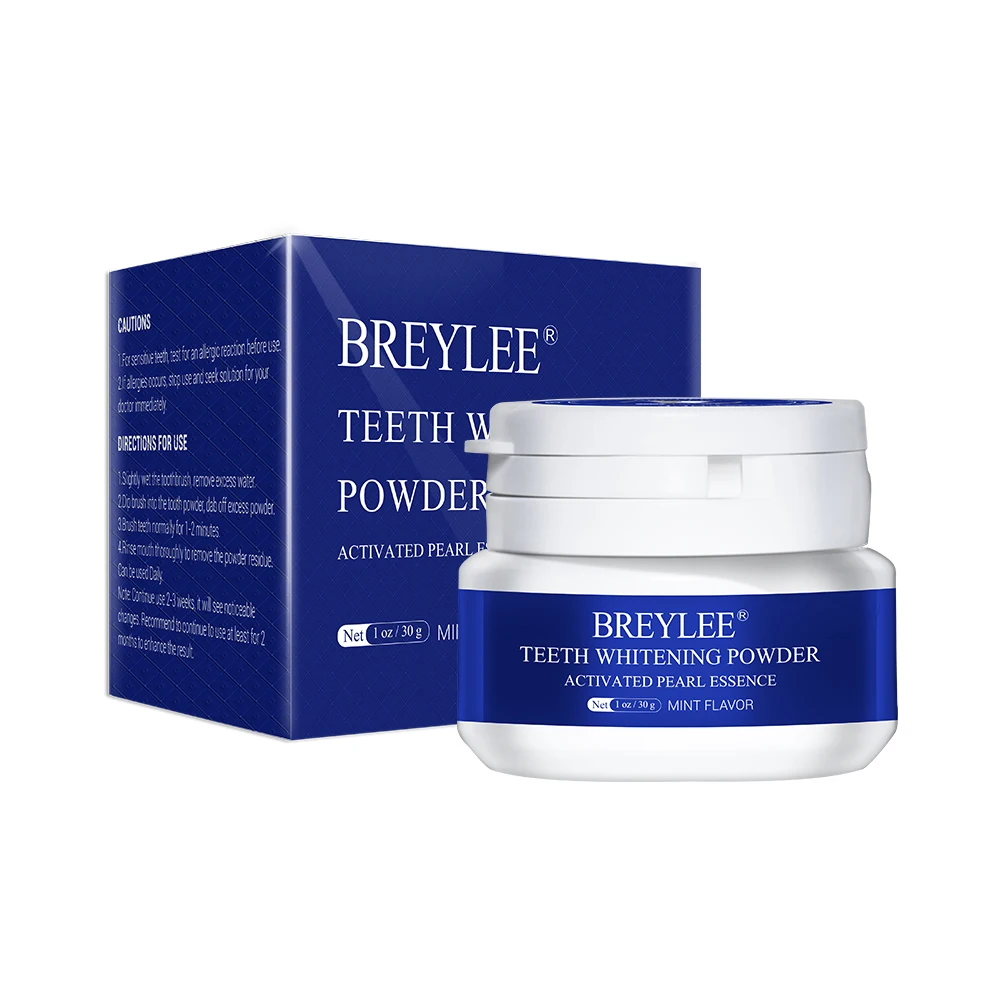 

BREYLEE Teeth Whitening Powder Toothpaste Organic Pearl Peroxide Free Deep Cleansing White Teeth Whitening Powder, Customer requirement