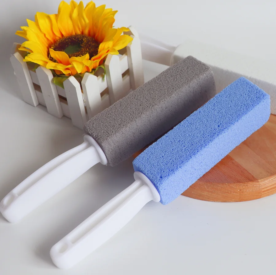 

For Kitchen Bathroom Pool Household Cleaning Ring Remover Rust Grill pumice stone bowl drain bear toilet cleaner, Grey and blue