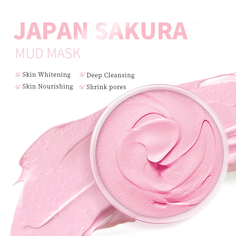 

Hot selling private label skin care organic pink powder mud face mask