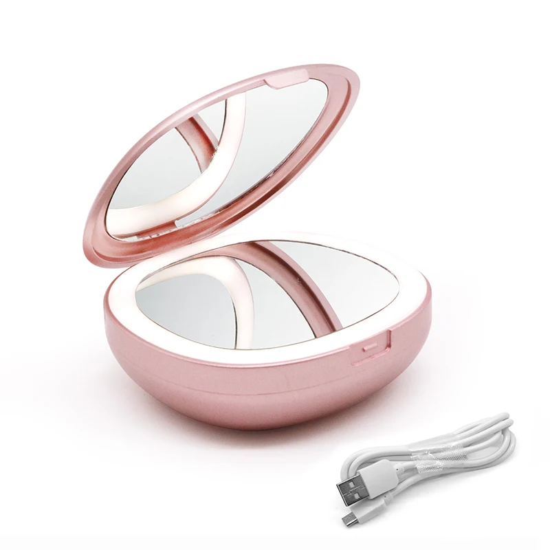 

2020 Hot Sale Trending LED make-up mirror Item High Capacity 3000mAh Power Bank with Dual Charging Laptop hand warmer powerbank