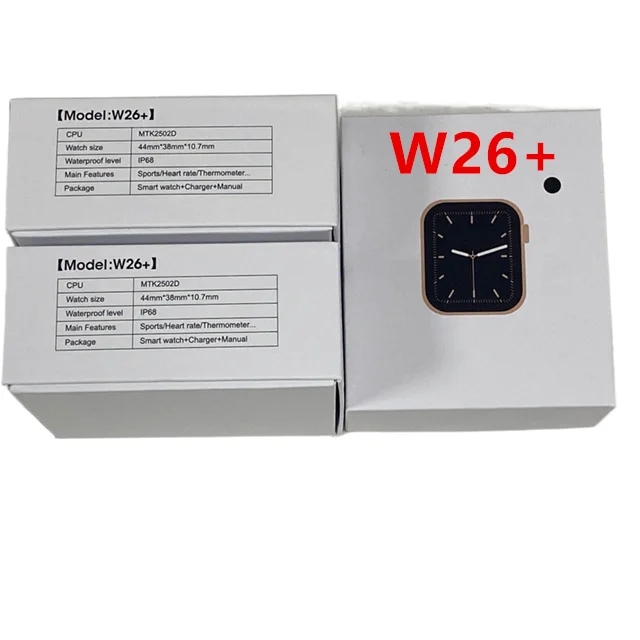 

Smart watch W26+ Series 6 T5 Pro Smartwatch W26+ Heart Rate Fitness Tracker Smartwatch For IOS Android