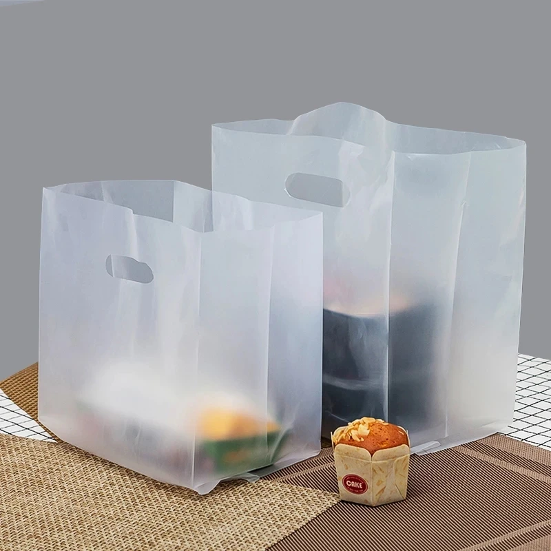 

Promotional Tote Plastic Takeaway Packaging Bag for Food