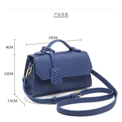 2021 Ins  Blue Ostrich Python Clutch Ladies Bag Sn