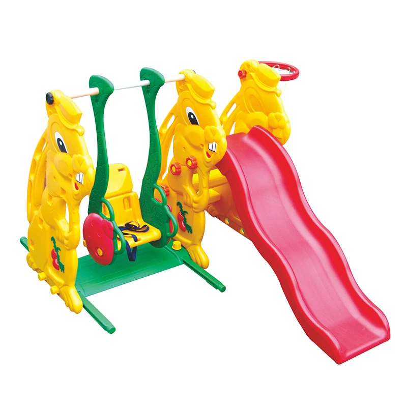 

Baby rabbit indoor playground baby swing slide set kids sliding toys