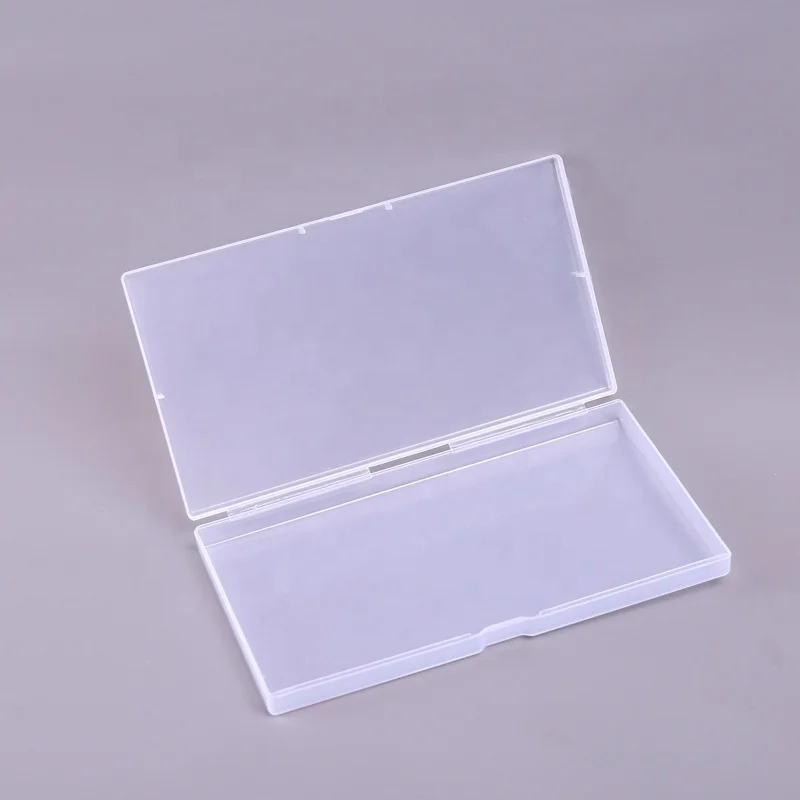 

rectangle Custom Logo Small Mini PP Plastic Transparent Storage Box With Lid
