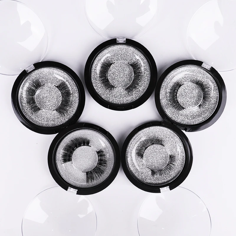 

24P Bulk Dramatic Fluffy 4 Magnetic Full Strip Eyelashes Lashes With Custom Packaging Box