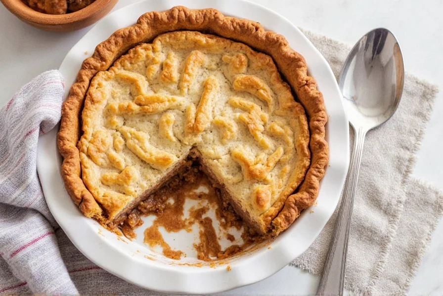 Perfectly golden cinnamon pie with lattice crust on wooden cutting board, showing tender apple slices and cinnamon spices