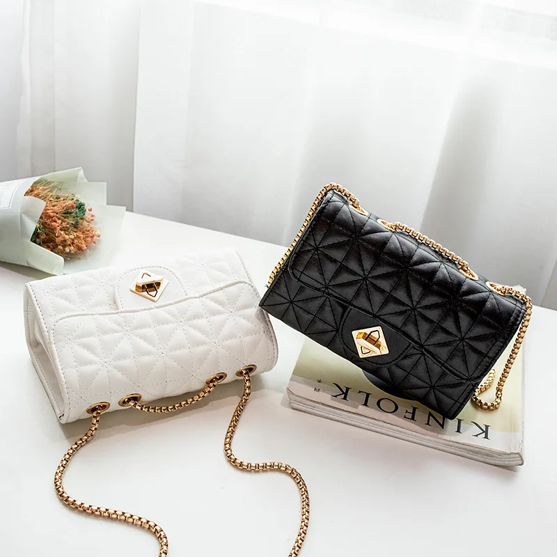 

2021New fashion women chain bag crossbody sling bag for woman, As picture