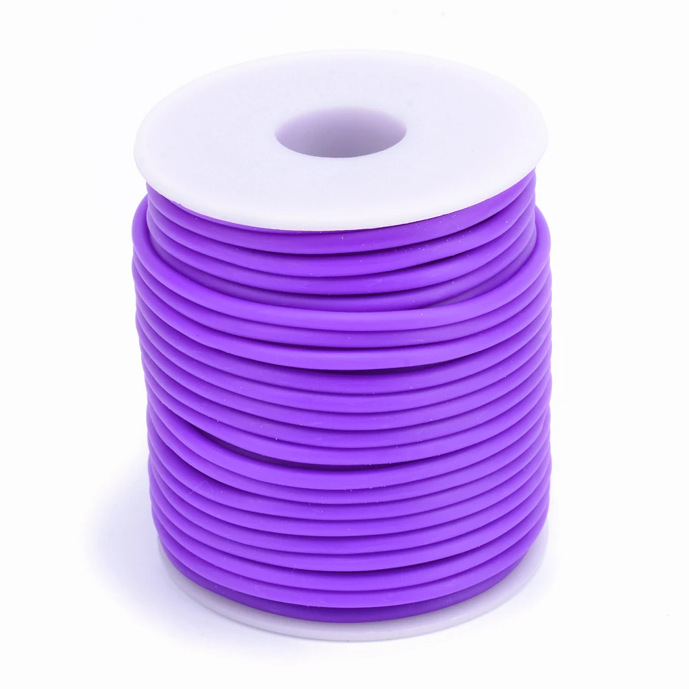 

Pandahall 2mm Mauve Hollow Pipe PVC Tubular Synthetic Rubber Cord