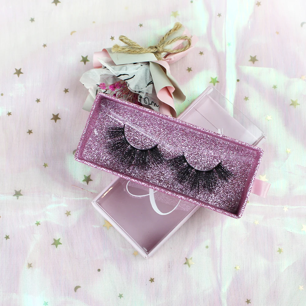 

New Style Popular Wholesale Private Label Logo Lash 25MM 3D Mink False Eyelash Vendor With Private Box Custom Packaging, Black