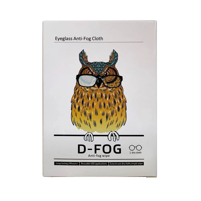 

Eyeglass Anti-fog Cloth, Anti Fog Wipe, Cleaning, Glass AntiFog Spray, D-fog, White