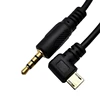 Belbow 90 Degree USB Micro male to 3.5mm 3 Pole Male Stereo Audio Jack Adapter for Headphone cable