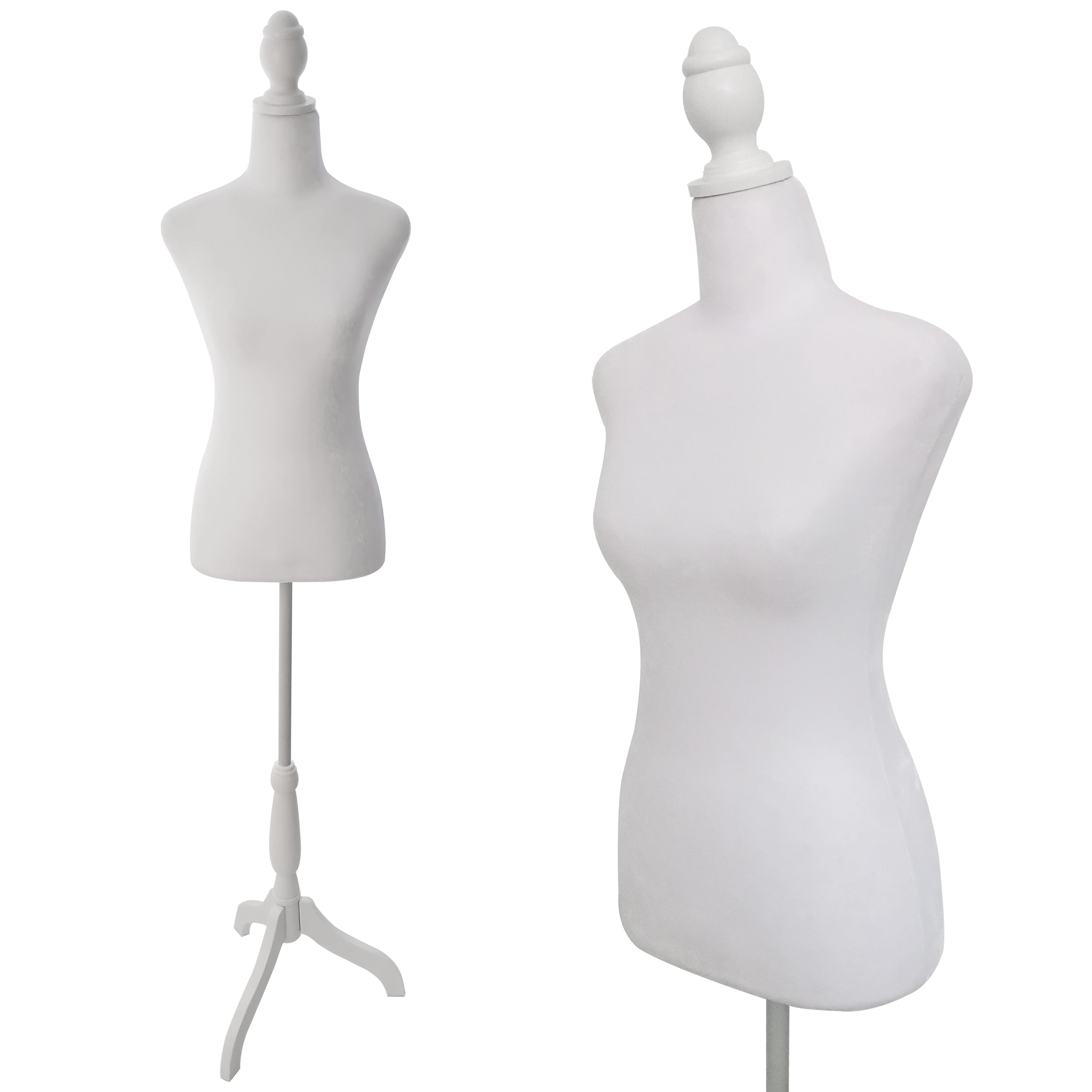 

Us stocks fashion female women style adult mannequin height adjustable, White