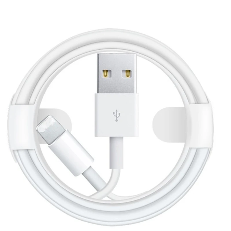 

1m 2m Original Lighting USB Data Charger Cable For Apple iPhone 6 6s 7 8 Plus 11 12 Pro XS Max Mini X XR 5S iPad Charging Cables, White