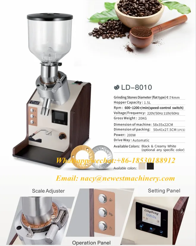 Portable Stainless Steel Electric Coffee Grinder/large Capacity Coffee