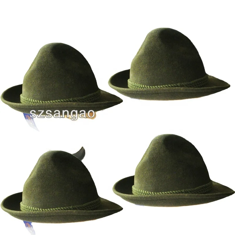 

wholesale Mix green floppy napoleon hat men