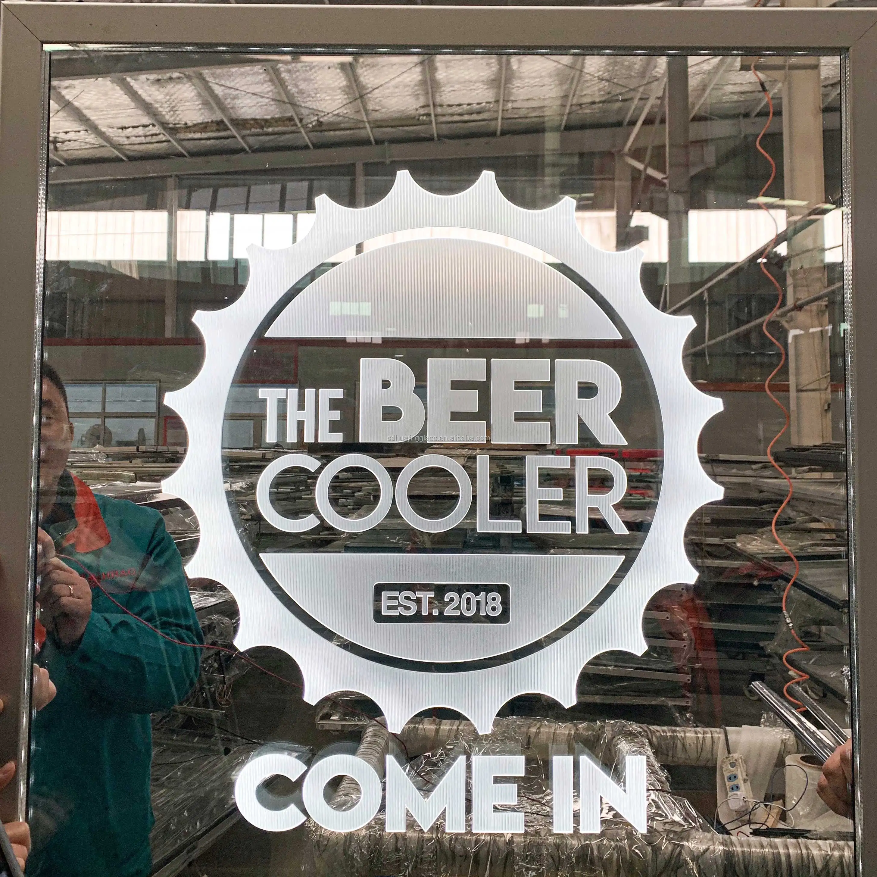 Walk In Cooler Cold Room With Glass Door/Shelves/Condensing Unit