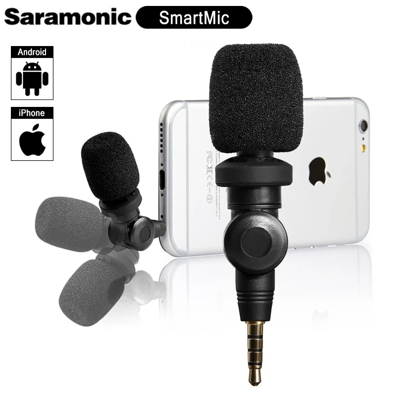 

Saramonic SmartMic Flexible Condenser Microphone Mic High Sensitivity for IOS iPad iPhone X 5/6/7 iPod Touch Android Smartphone
