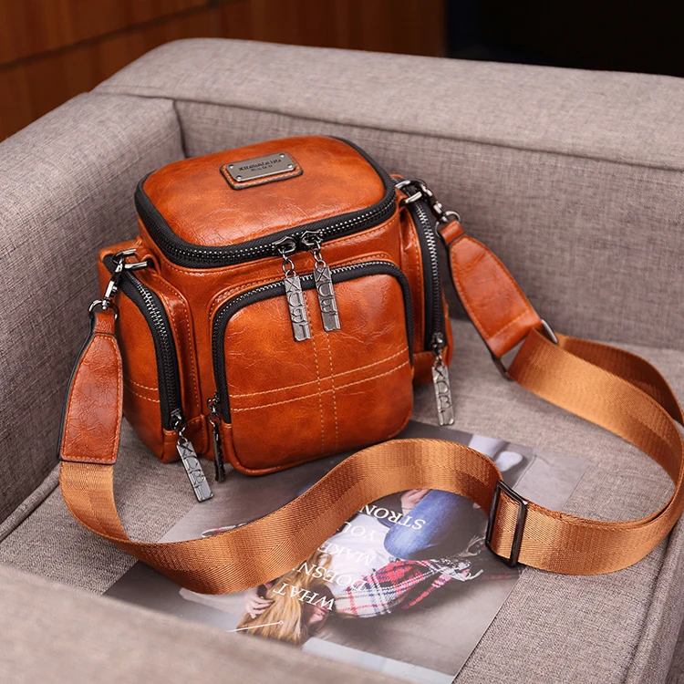 

Custom luxury pu leather Shoulder Messenger Bag camera/video bags for Nikon Canon Sony SLR/DSLR Mirrorless Camera, 4 colors