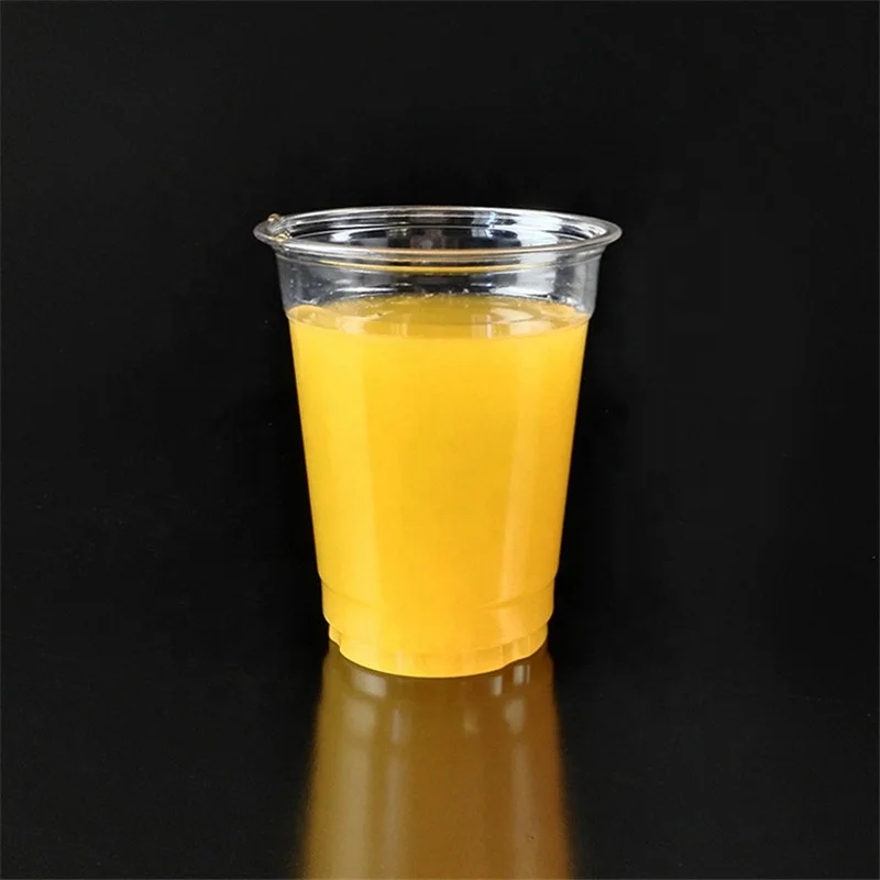 
PET Clear Plastic Drinking Cup Juice Disposable Cup 12oz 