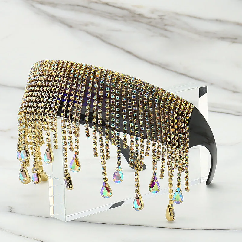 

2020 new Fashion party accessories sunglasses luxury crystal rimless sunglasses for women oversized sun shades