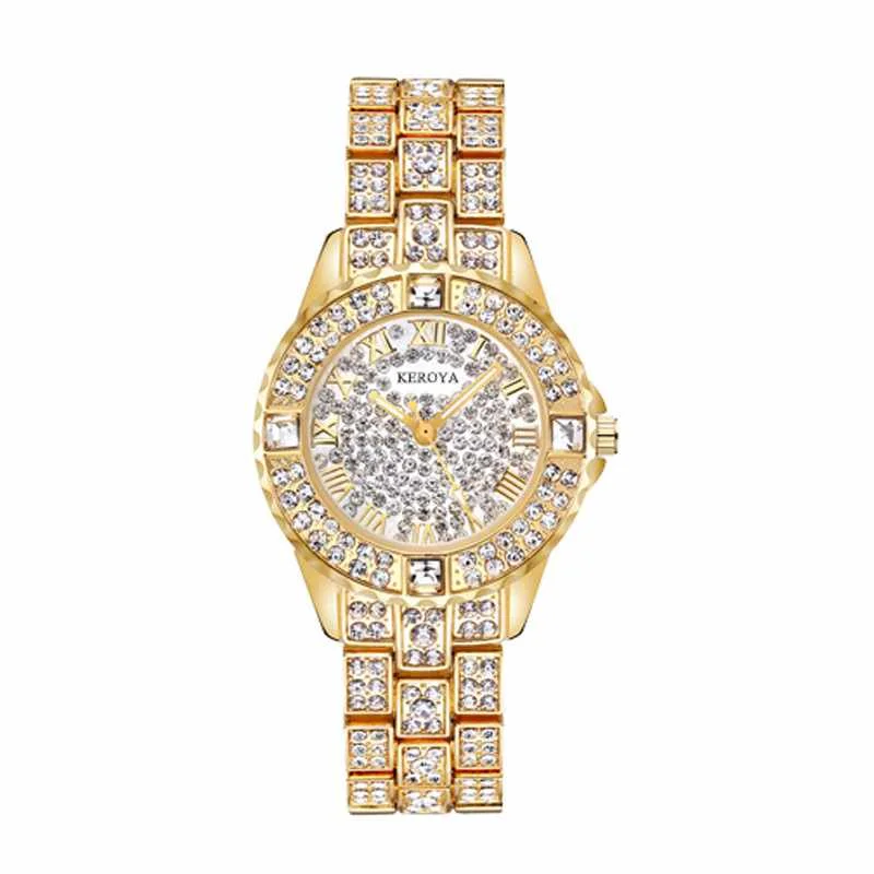 

2020 new hot fashion jewelry full of diamonds lady band women's watch wholesale