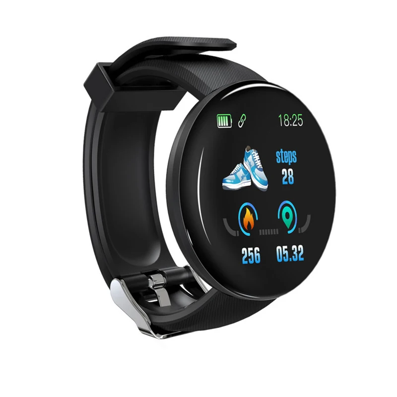 

Dropshipping D18 Smart Watch Phone Blood Pressure Round Waterproof Fitness Tracker, Blue, purple,red,black,green