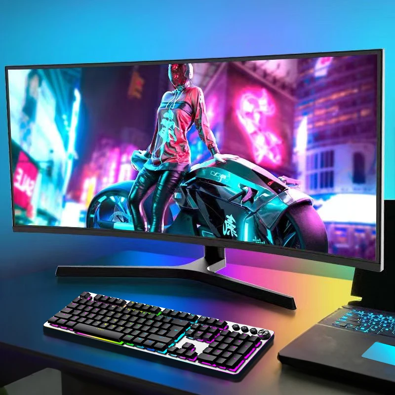 

34 inch Curved Screen Monitor 165 HZ 4K 3440*1440 21:9 Super Wide Gaming Monitor with breathing light