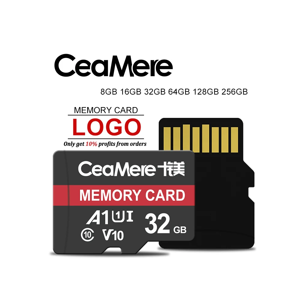 

Original Ceamere brand Speaker Memory card 16GB SD Driving Recorder 32GB 64GB 128GB TF SD Card, Red