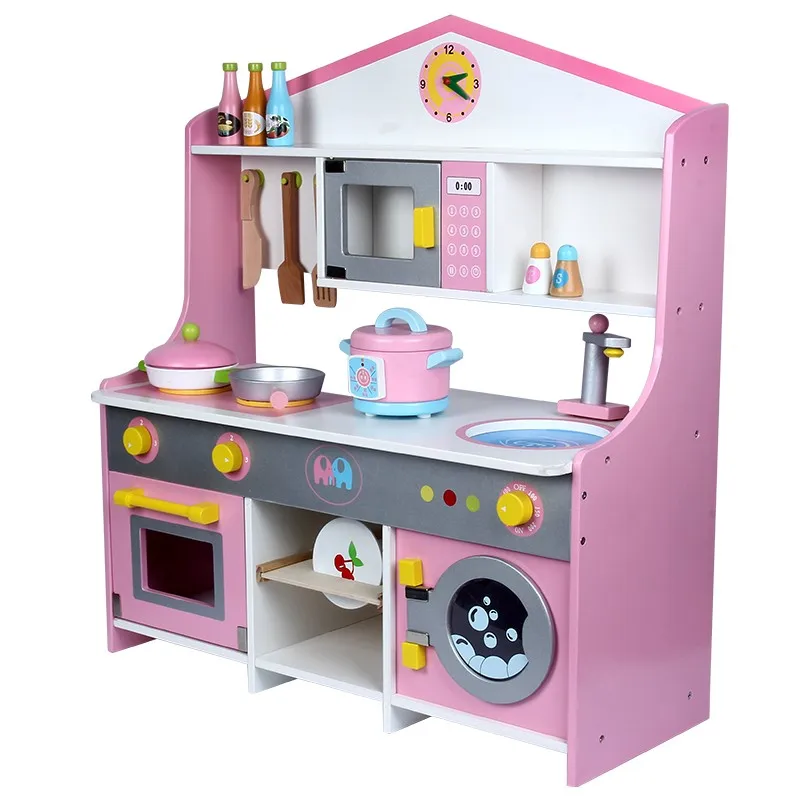 New Shape Hot Sale Wooden Pink Kitchen Toy Wooden Japan Kitchen B Set   Hf49728a4779a494ba782b4a655389e4dc 