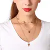 Fashion Jewellery Copper Layered Choker Necklace,Wholesale Gold And Silver Plated Charm Chain Necklace