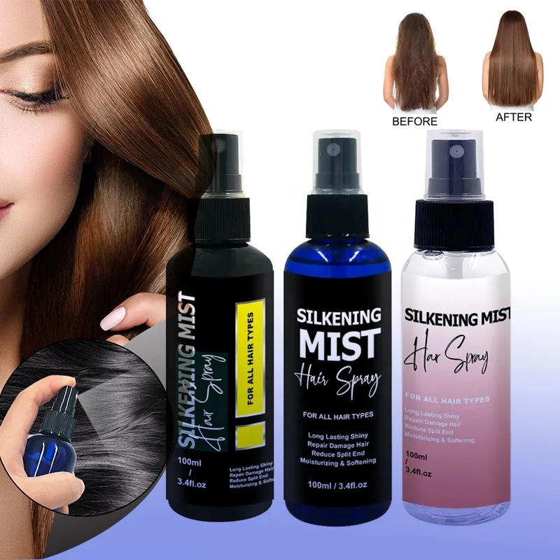 

New Arrival Private Label Anti Frizz Hair Detangler Spray Against damage smooth Wig Hair Silkening Mist Spray