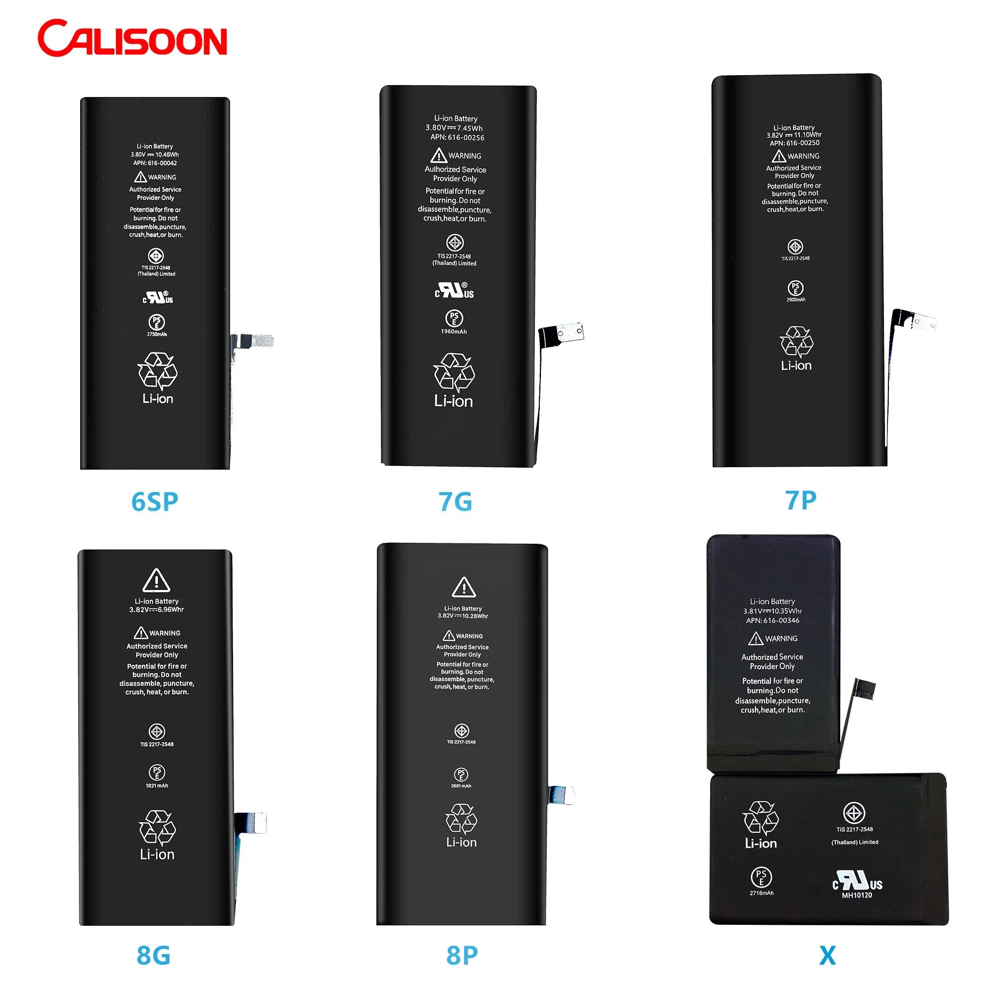 

Calisoon 1821mAh Li-LIon Polymer Standard battery For Iphone 8