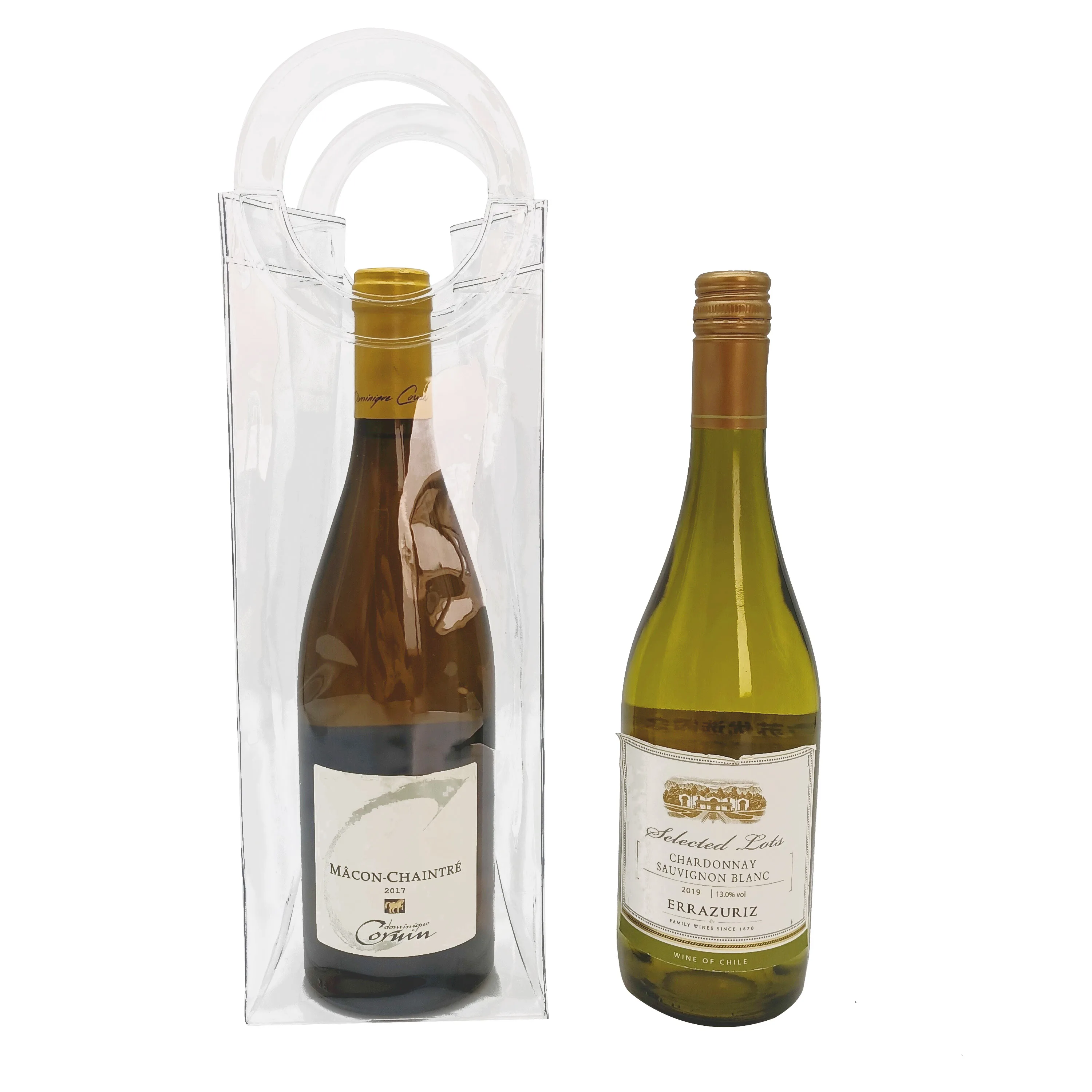 

Wholesale Modern and Easy Taken PVC Wine Holder Red Wine Color Bag Travel and Present, Customized color