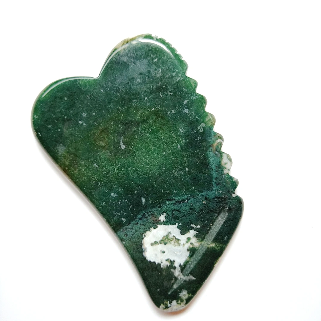 

Gua Sha Massage Tool, Moss agate Gua Sha Scraping Massage Tool, Gua Sha Facial Tool for SPA Acupuncture Therapy Treatment