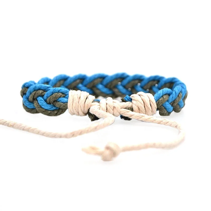 

Wholesale Hand-Woven Apparel Accessories Gifts Woven Knot Rope Thread String Cotton Bracelet, Picture shows