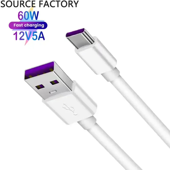 

12V 60W 1M 2M 3M USB 2.0 Type C cable fast charging 5A usb type c data Cable Mobile Phone usb c cable