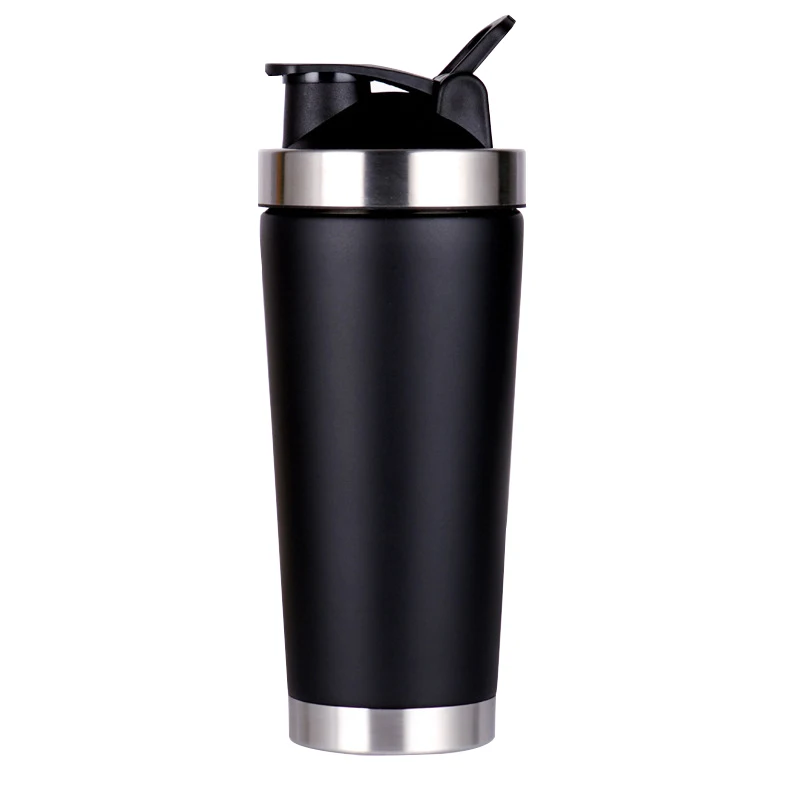 

25oz double wall vacuum insulated metal shaker bottle for protein mixes sports shaker cup, Black ,white,pink,etc