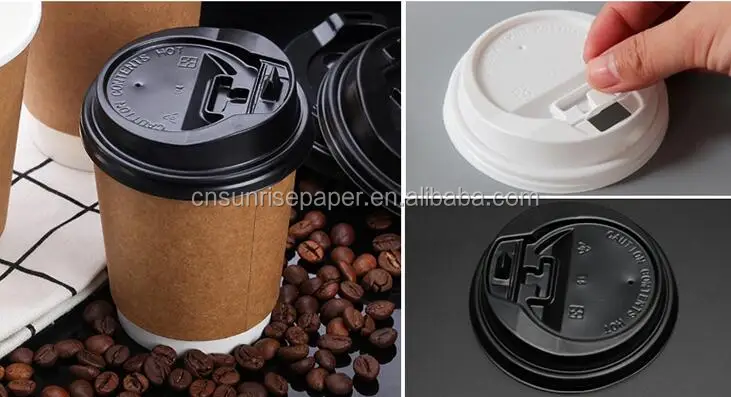 Disposable paper cup lids