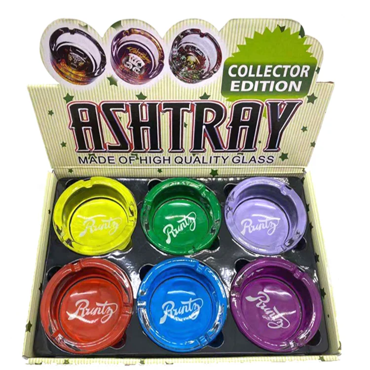 

JL-005S Smoking Clear Custom Ashtray Cookies Runtz Backwoods Logo Available, Mixed