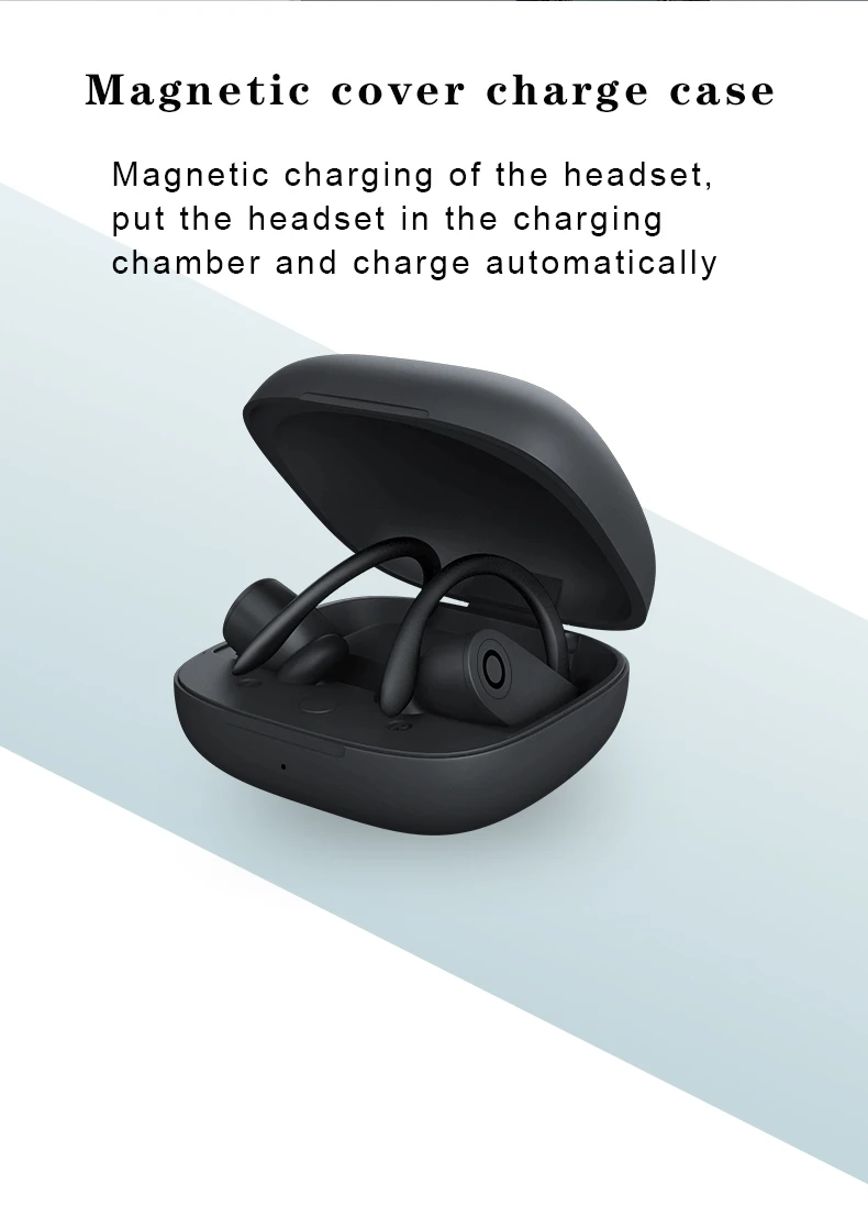 SpoBluetooth Earphones Ear Hook Wireless Charging Headphones Running Earphone for xiaomi Huawei IOS Android - ANKUX.COM