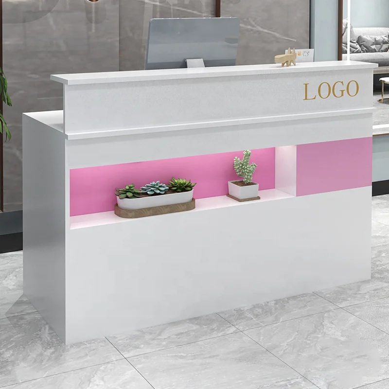 

LOGO Cashier Counter Table Shop Display Furniture Mobile Shop Counter Modern Shop Checkout Counters For Restaurant