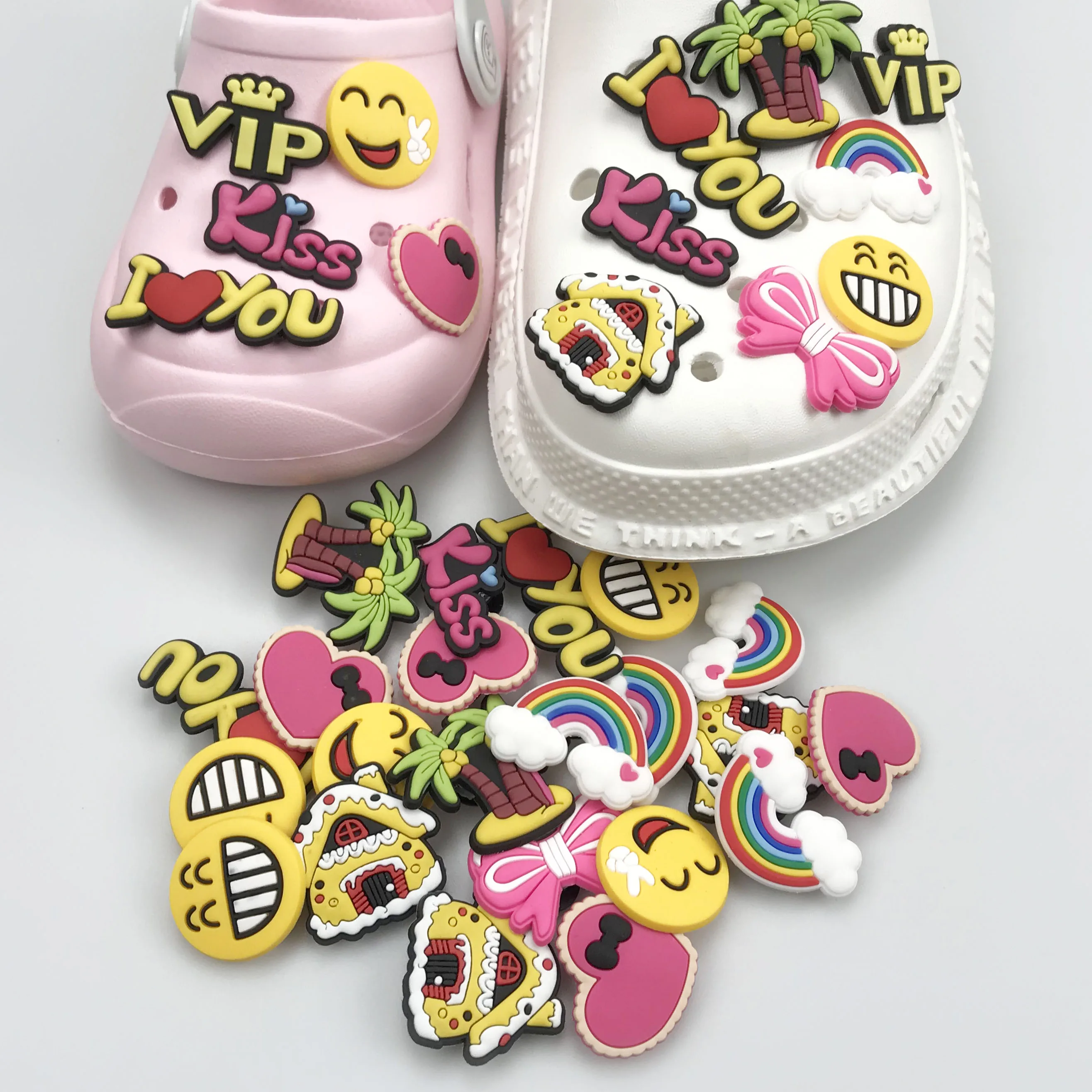 

Custom collocation Soft Rubber PVC Shoe Charms Children's cute for Clog Shoes accessories