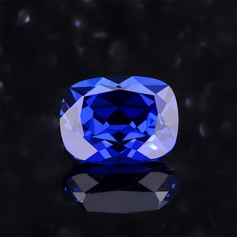 

starsgem lab grown sapphire  cushion cut royal blue sapphire