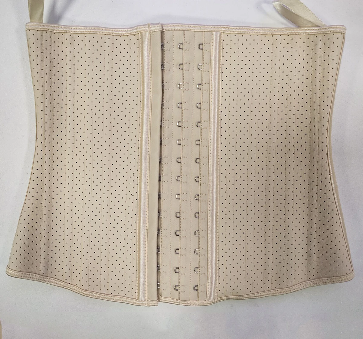 

Latex Waist Trainer shapewear Women Solid colour 25 Steel Bone fajas with air holes, Black
