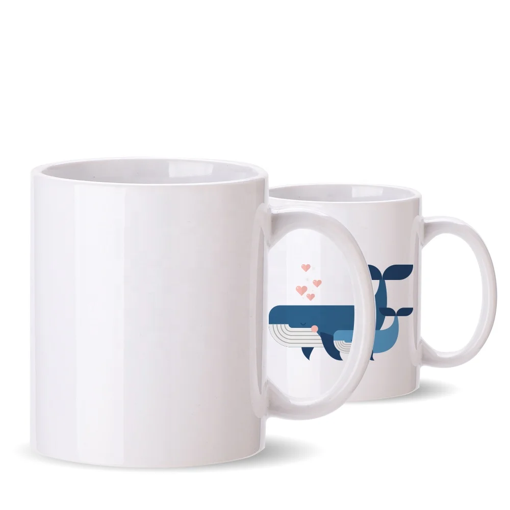 

White Blank Sublimatable Mug Cup Dishwasher Safe 11oz Blanco 11 Onzas Sablimation Mug 11oz 11 oz to Sublimate