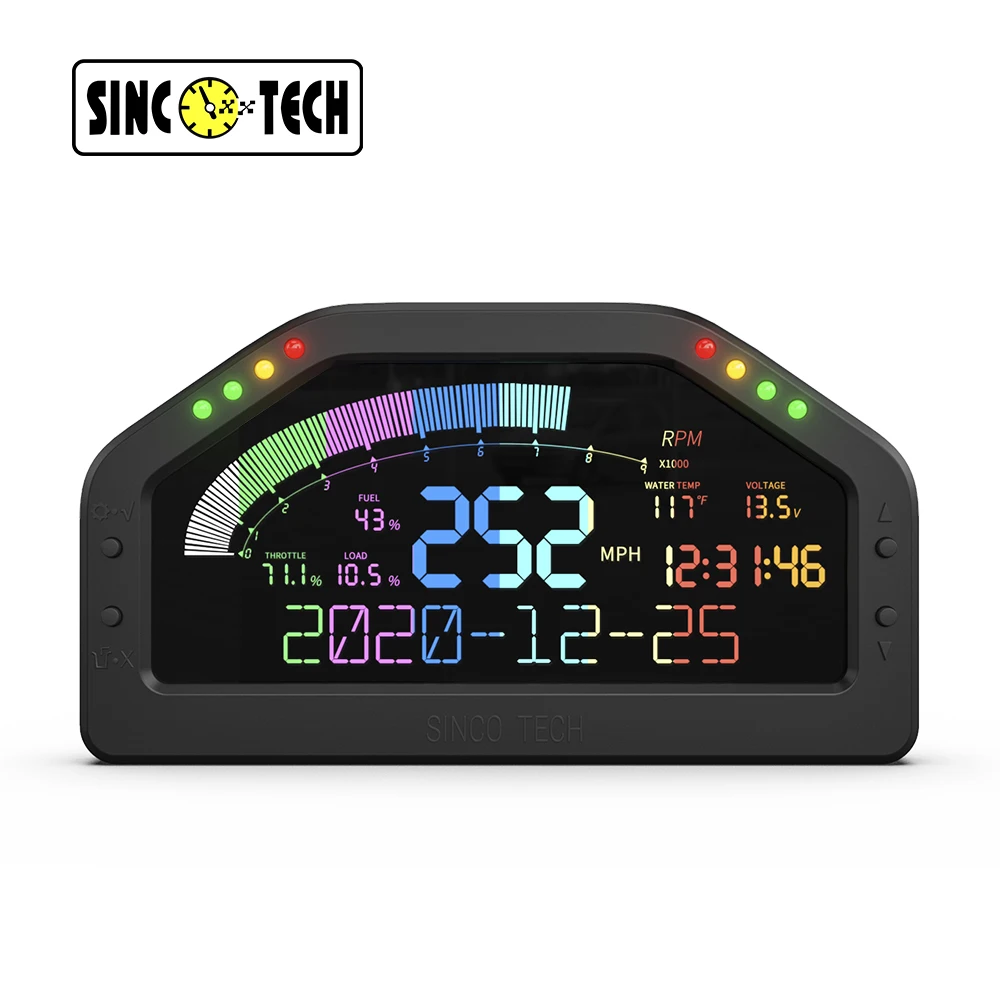 Sincotech 6.5'' Lcd Instrument Cluster Obd2 Race Dash 11in1 Car Speed